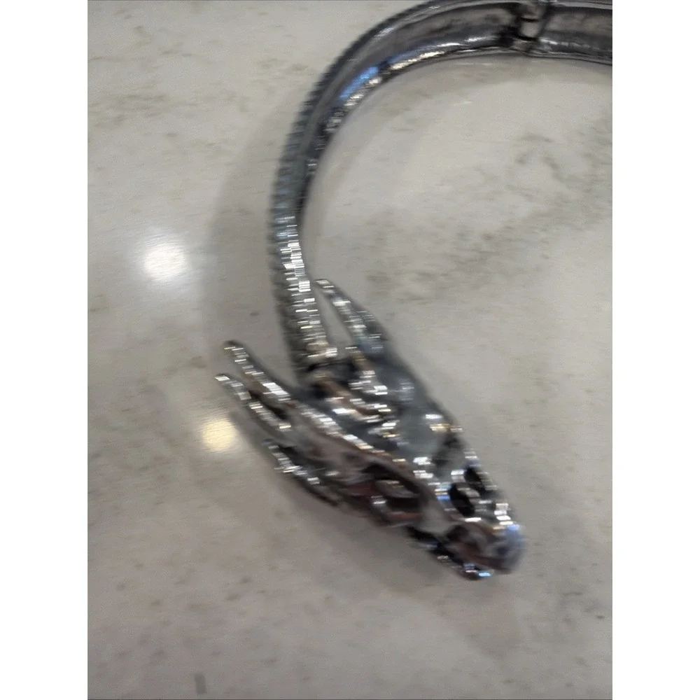 Dragon Lore Metal Hinged Silver Finish Choker